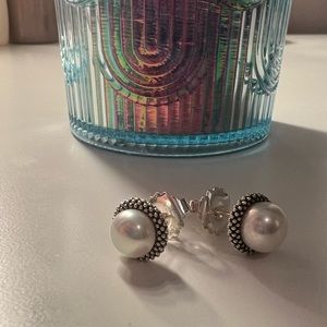 Lagos Caviar pearl stud earrings
